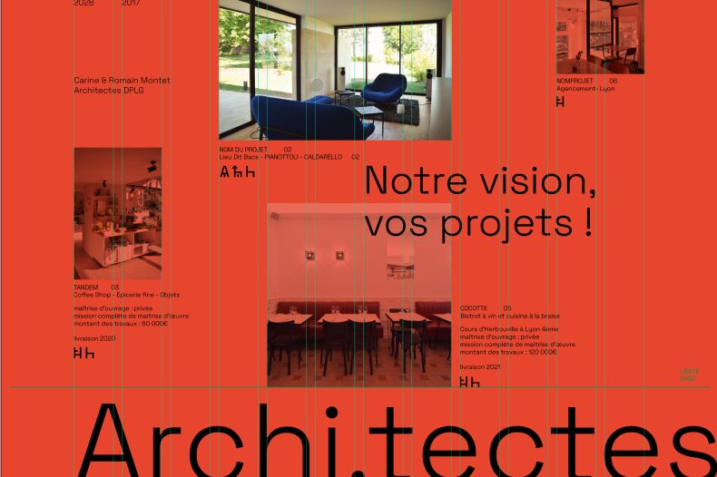 Identité visuelle web UX / UI photographies d'espaces pictogrammes pour Minero Architectes
